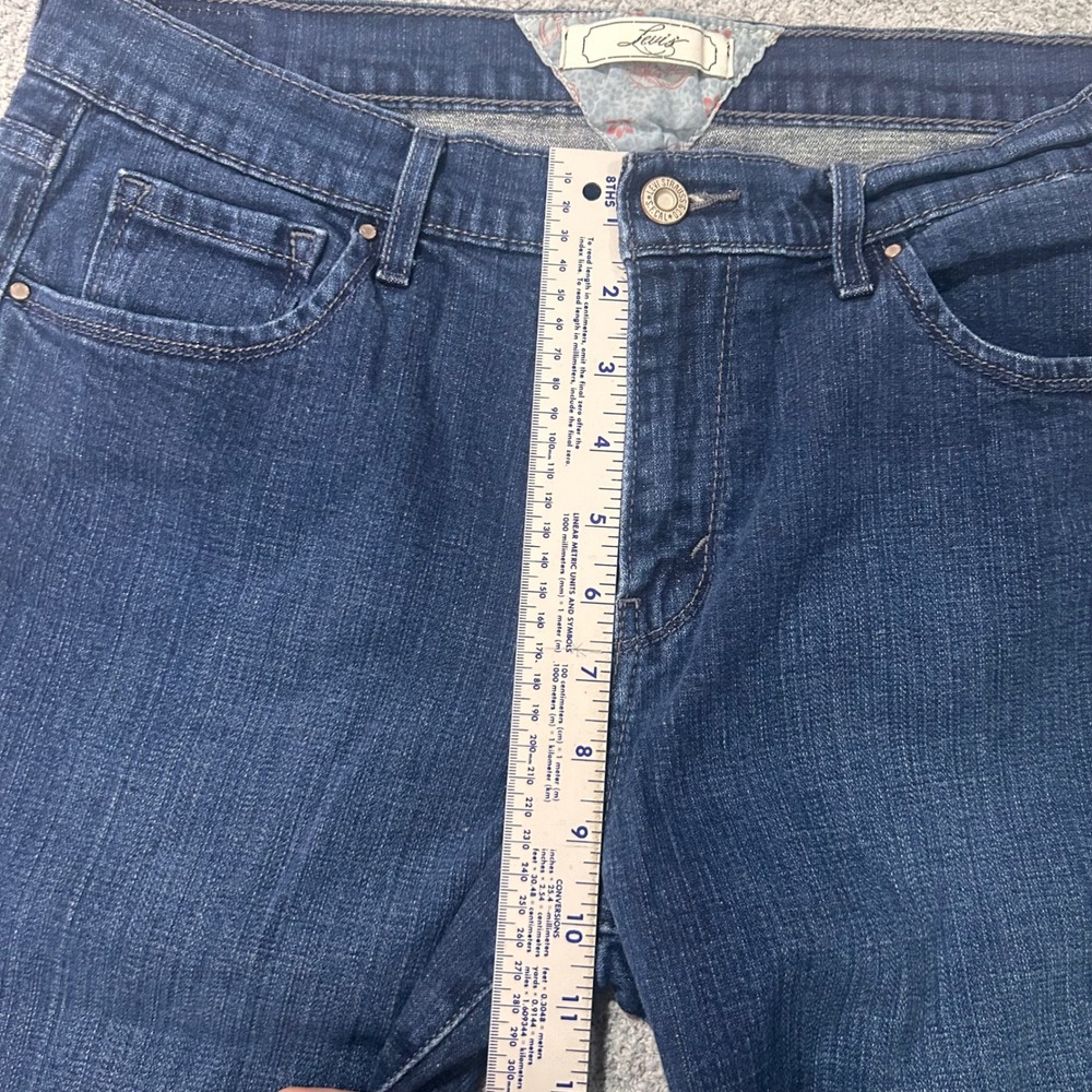Levi's Capri Jeans 2000s Cuffed 14 Dark Wash Denim Indigo Casual Summer Boho - Picture 5 of 7